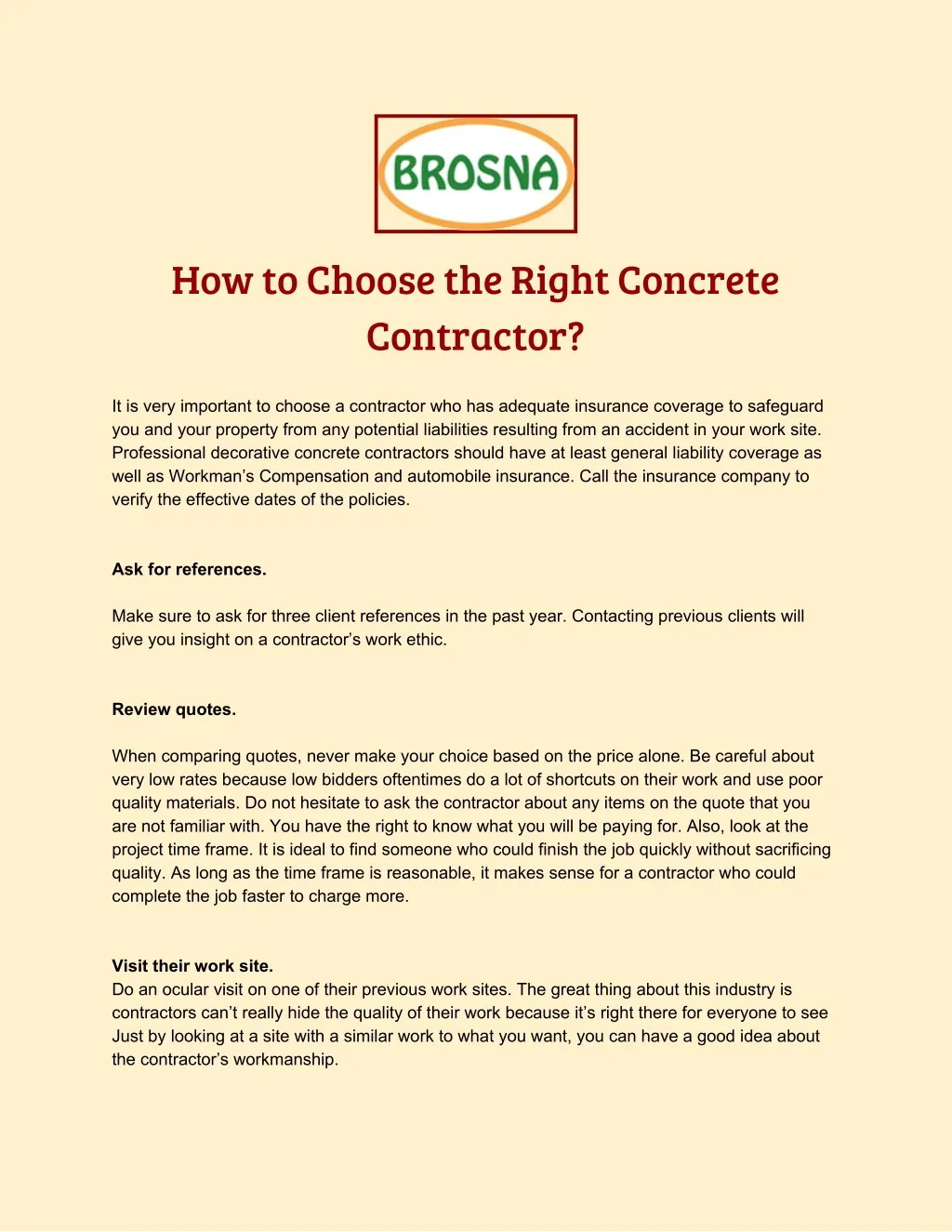 how to choose the right concrete contractor