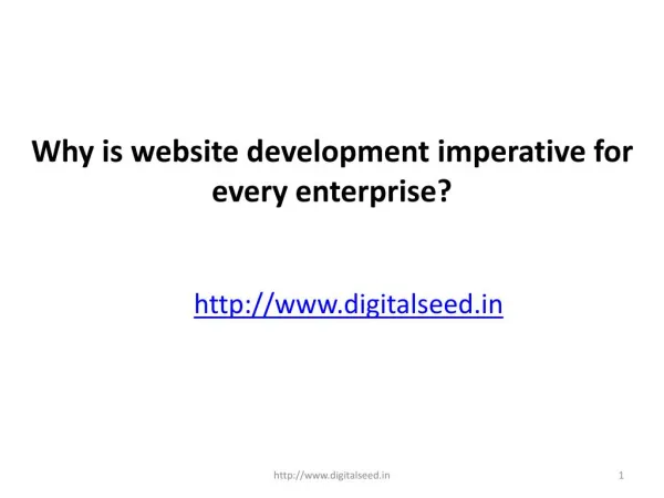Why is website development imperative for every enterprise