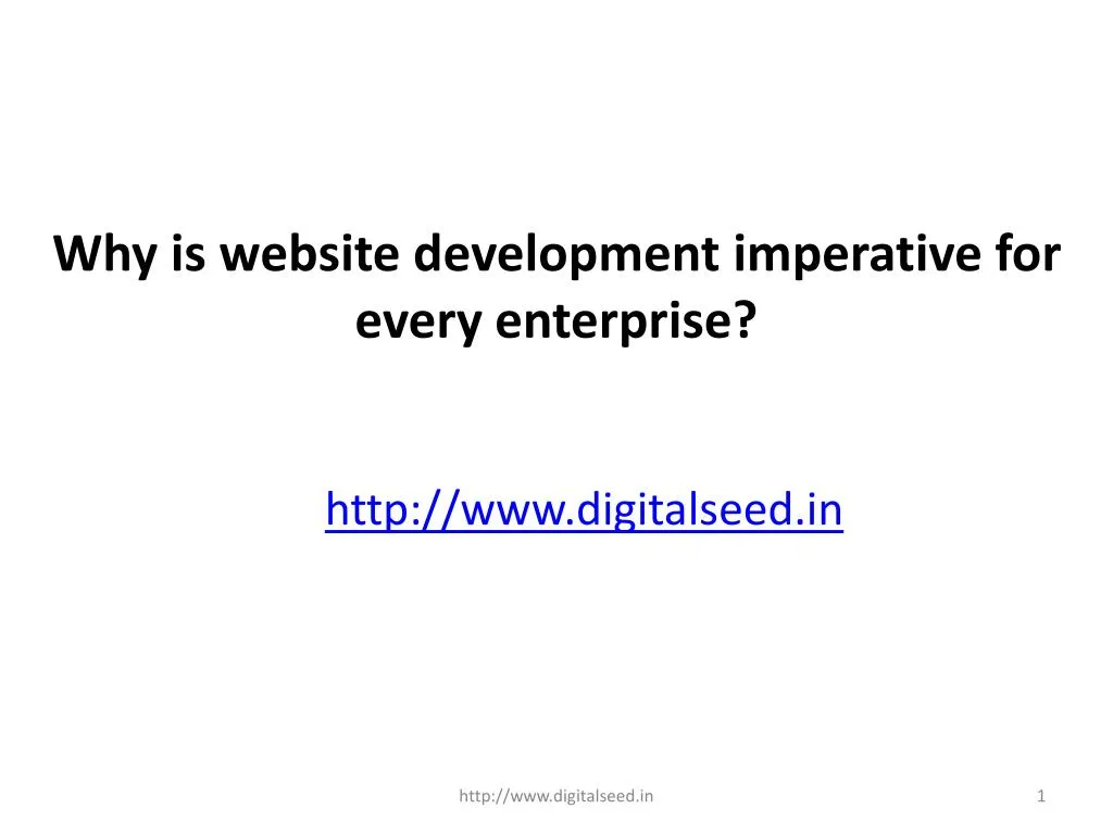 why is website development imperative for every