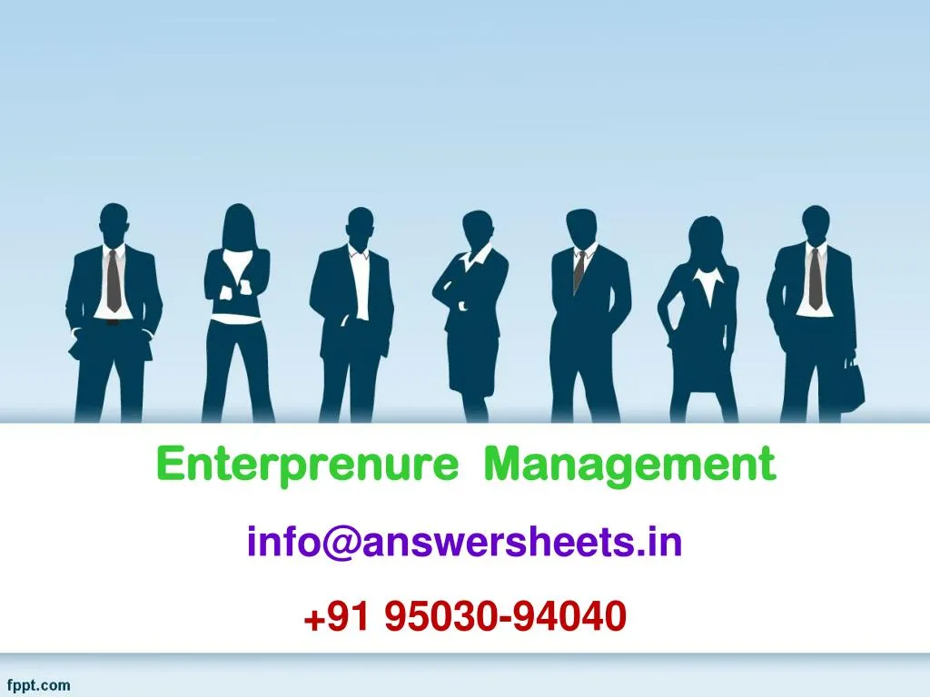 enterprenure management info@answersheets in 91 95030 94040