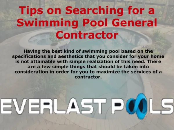 Get the Best Swimming Pool Contractors in Victoria