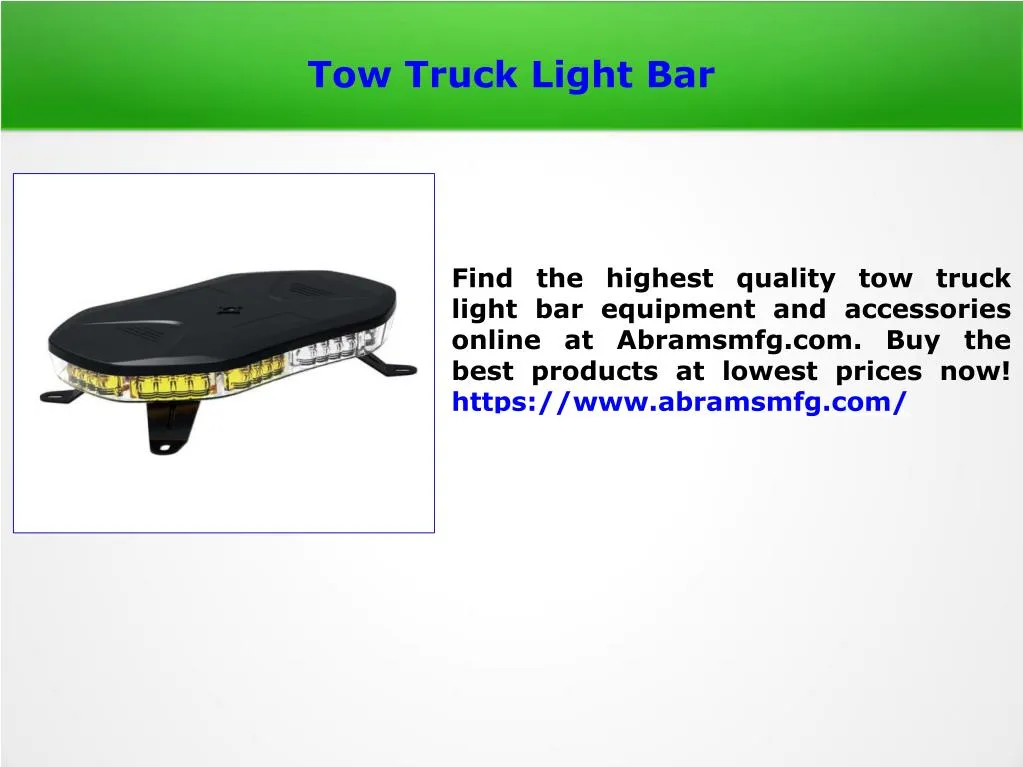 tow truck light bar