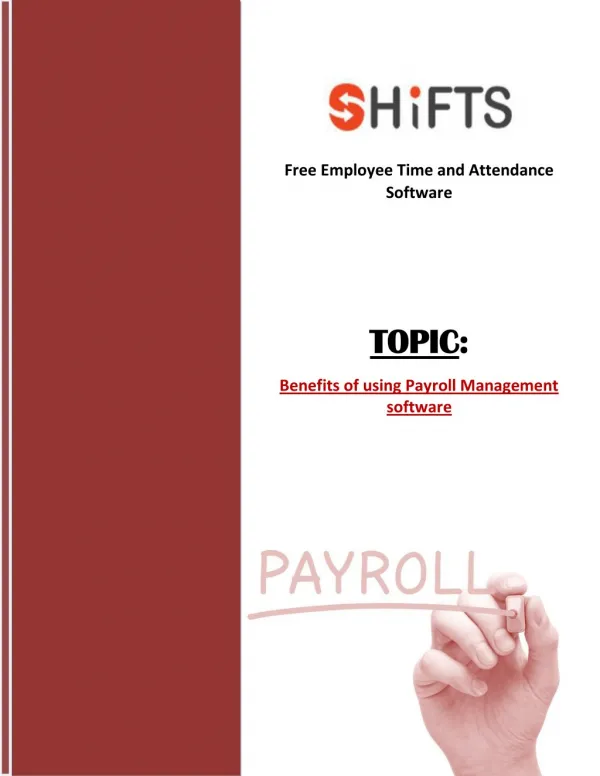Benefits of using Payroll Management software