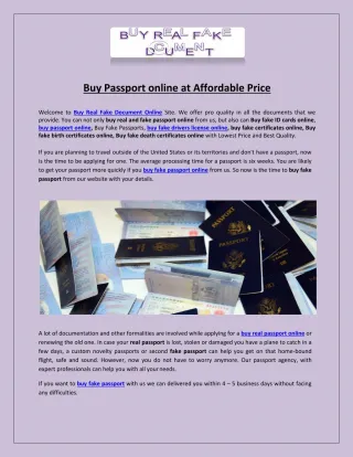 Buy Passport online at Affordable Price