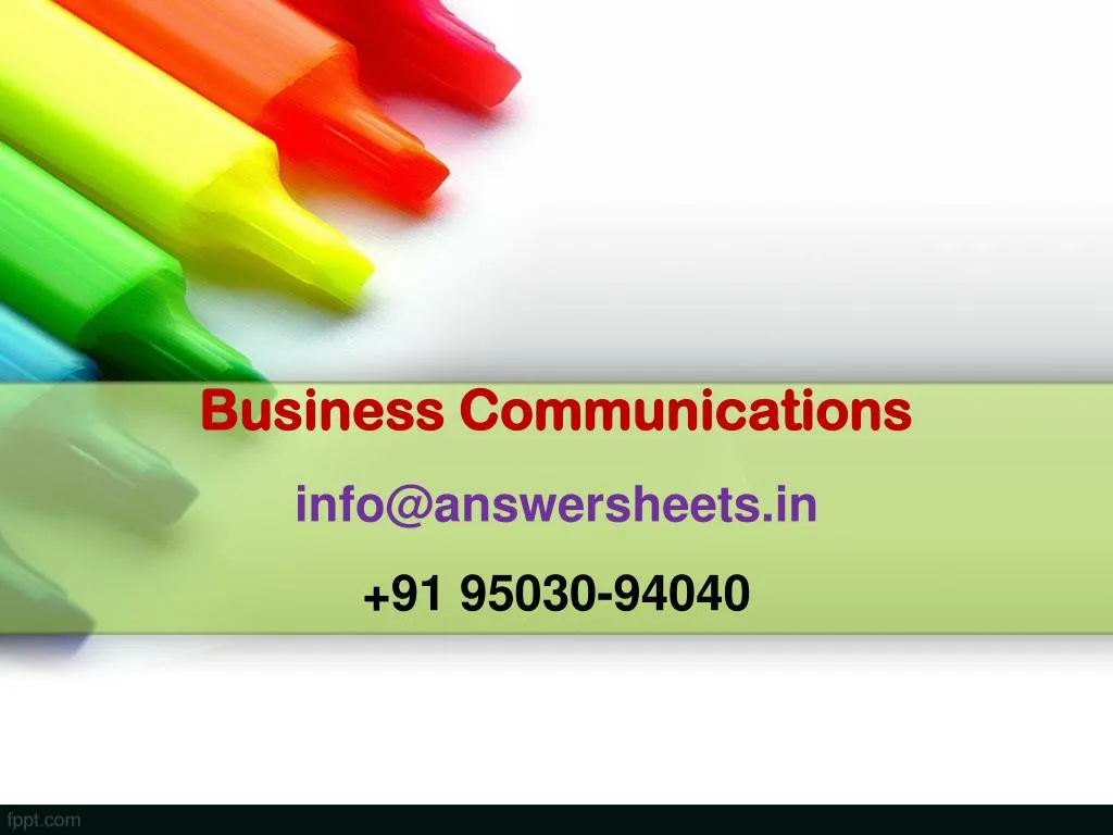 business communications info@answersheets in 91 95030 94040
