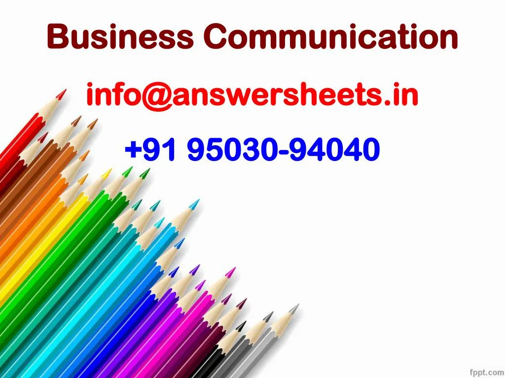 business communication info@answersheets in 91 95030 94040