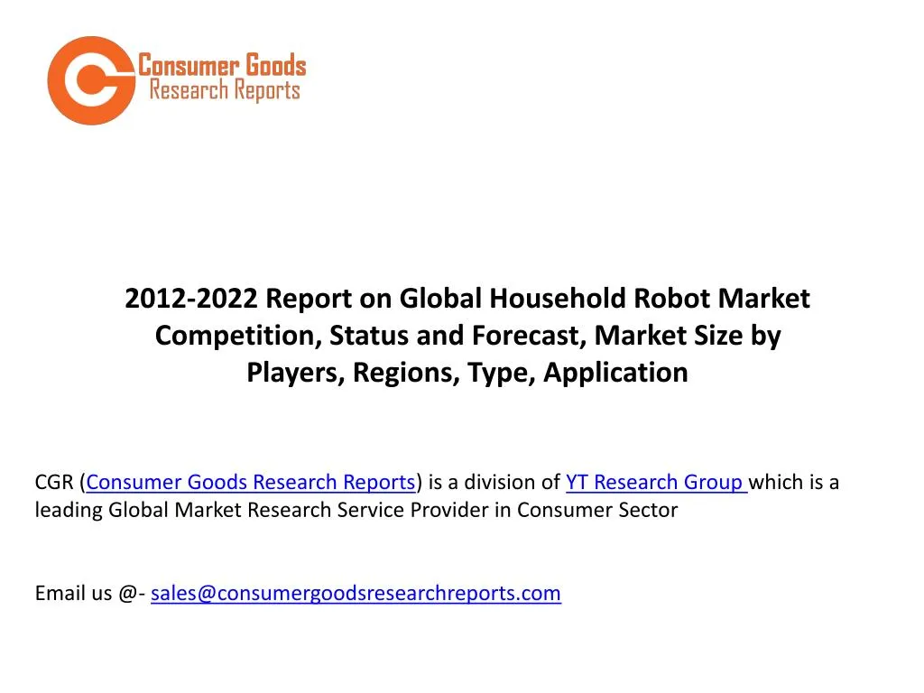 2012 2022 report on global household robot market
