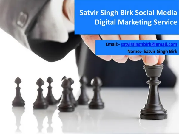 Satvir Singh Birka Social Media Marketing Expert