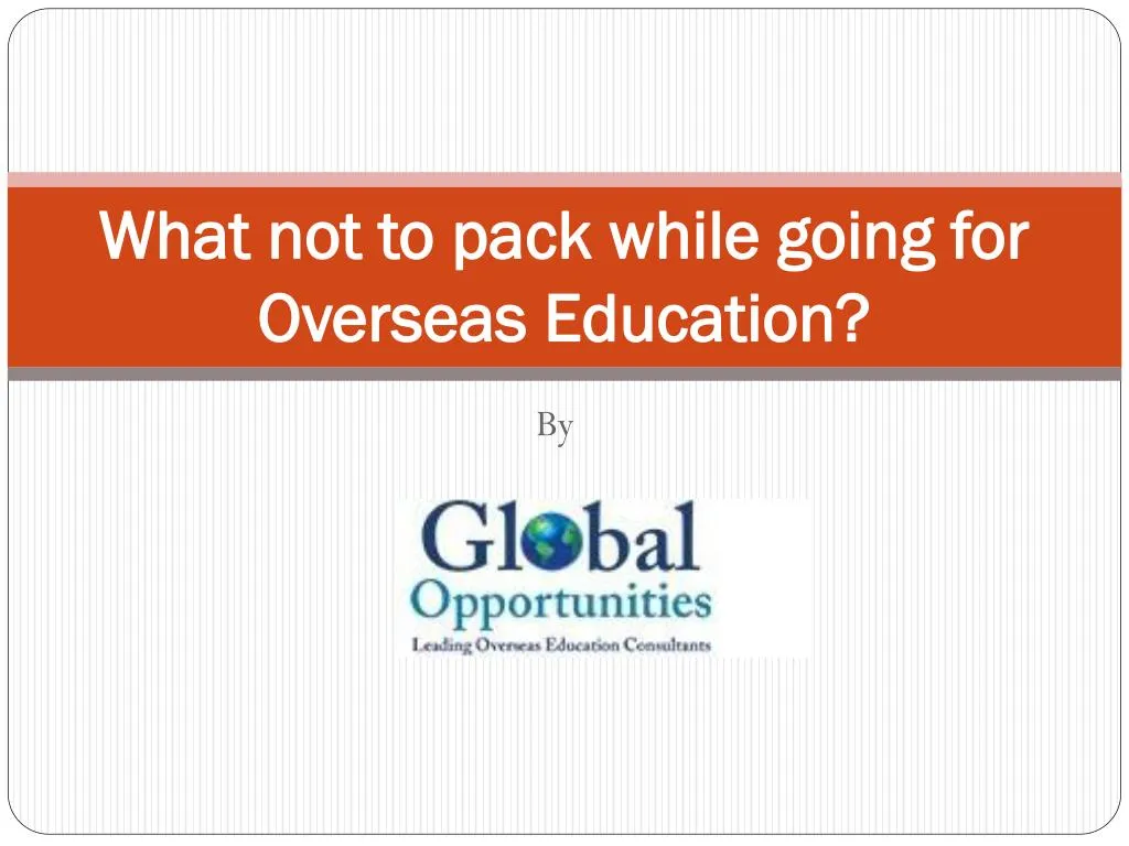 what not to pack while going for overseas education