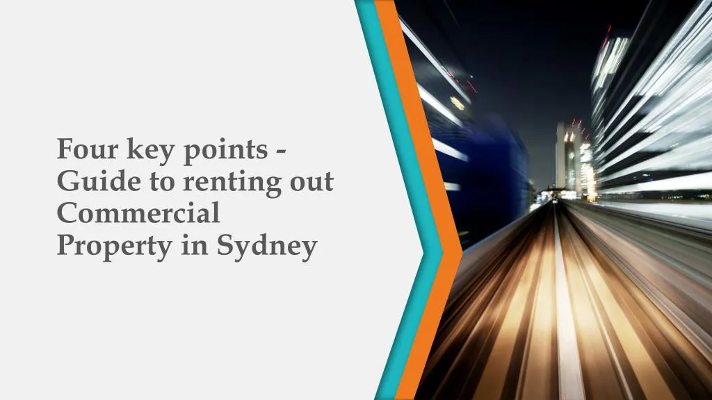 four key points guide to renting out commercial property in sydney