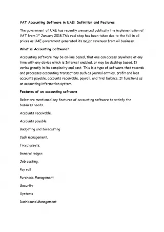 VAT Accounting Software in UAE - slide 1