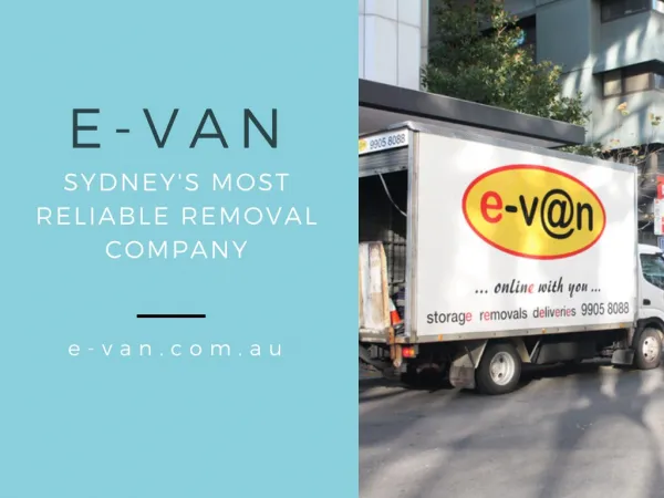 Sydney Furniture Removalists - E-Van
