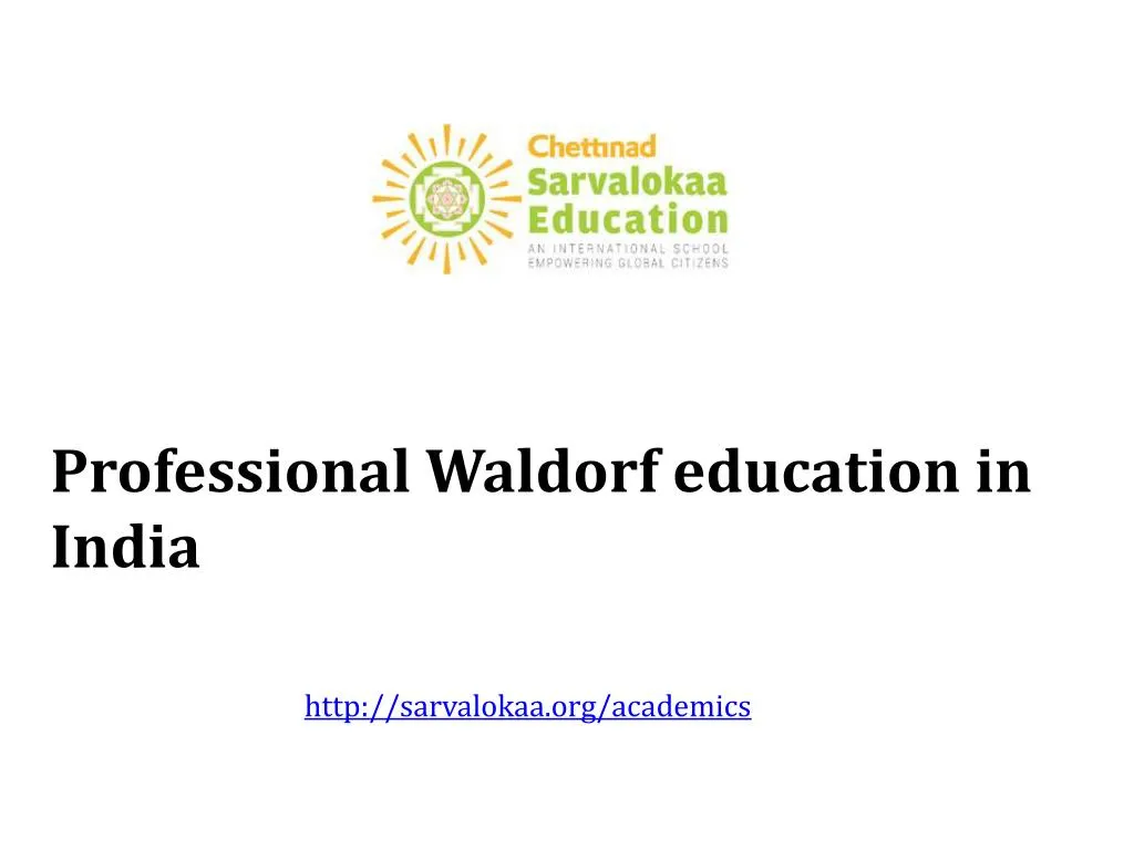 professional waldorf education in india