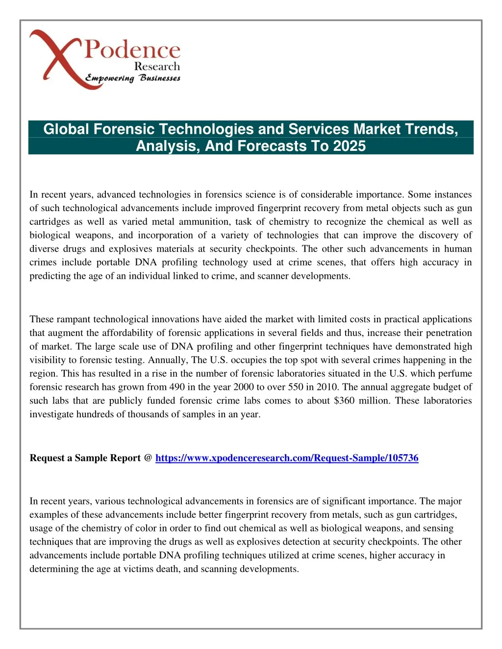 global forensic technologies and services market