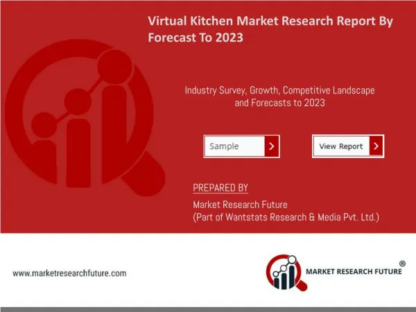 Virtual Kitchen Market to 2020: Market Capacity, Generation, Investment Trends, Regulations and Opportunities