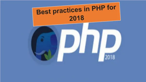 Best practices in PHP for 2018