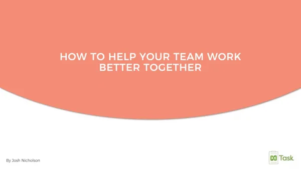 How to help your team work better together