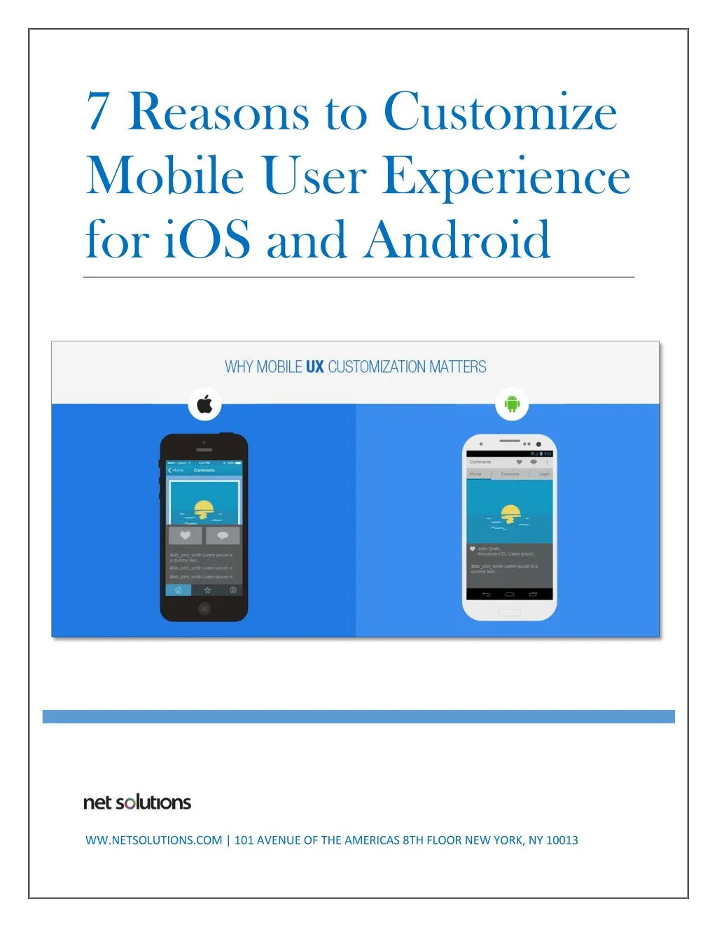 7 reasons to customize mobile user experience
