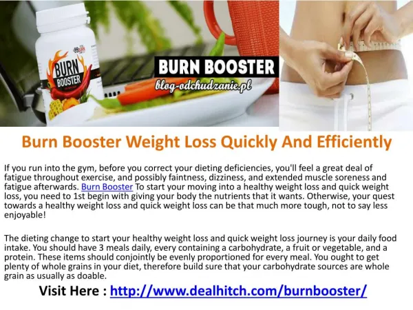 Burn Booster Increase Your Metabolism and Burn More Calories All Day |