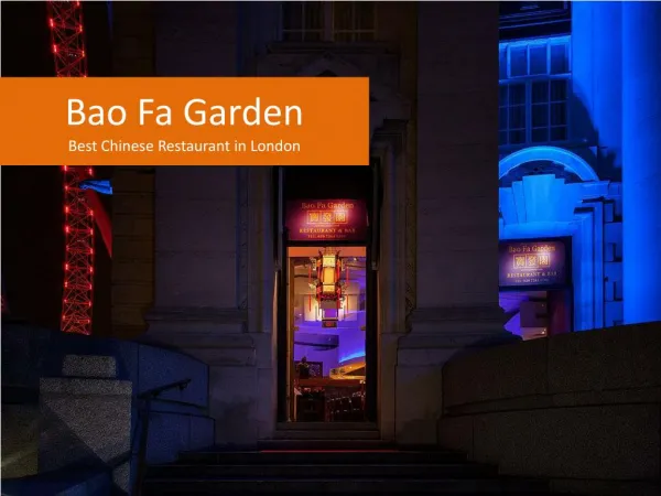 Bao Fa Garden - Best Chinese Restaurant in London