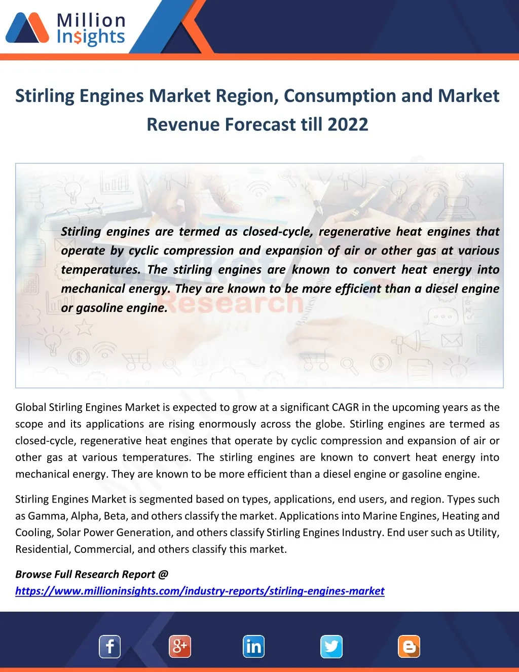 stirling engines market region consumption