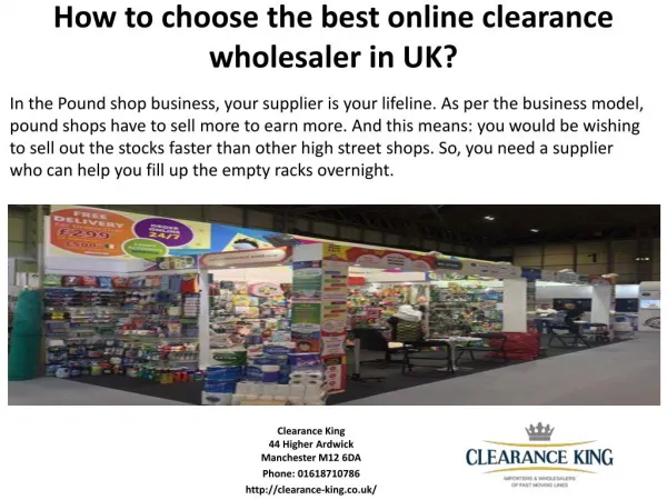 How to Choose Best Online Clearance Wholesaler in uk