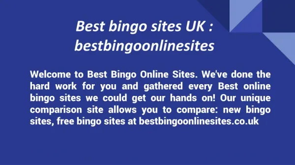 Best bingo sites UK