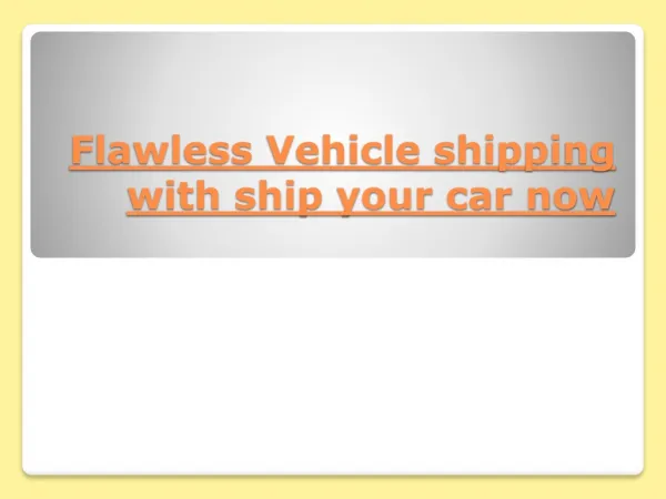 ship your car