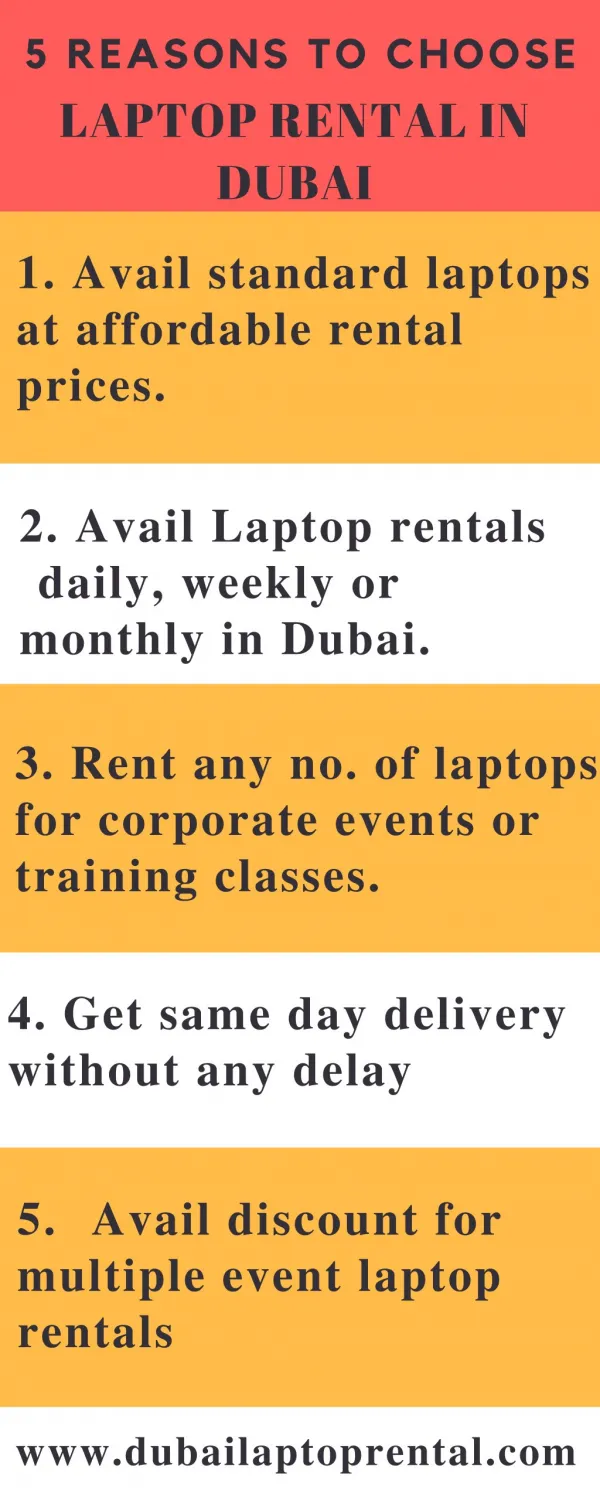 Top 5 reasons to choose Laptop Rental in Dubai