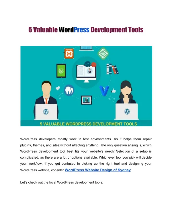 5 Valuable WordPress Development Tools