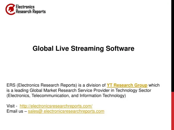 Global Live Streaming Software