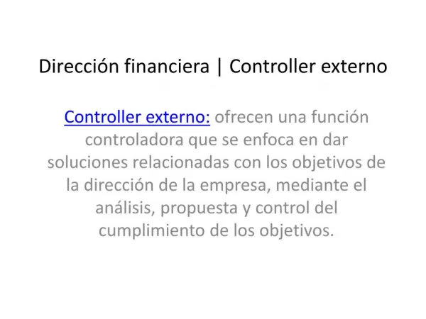 direcci n financiera controller externo