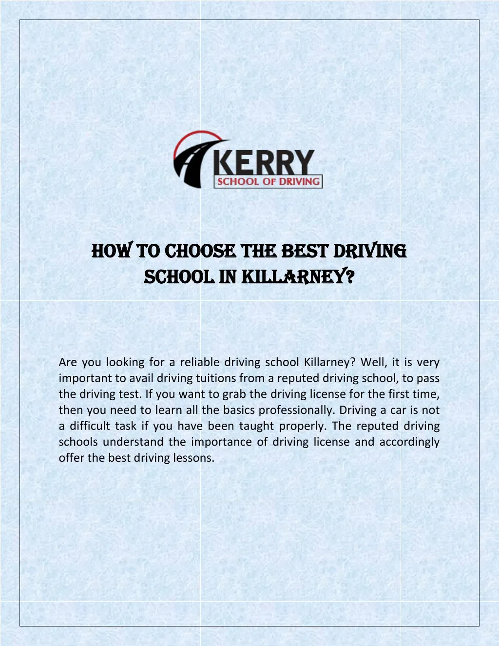 how to choose the best driving how to choose