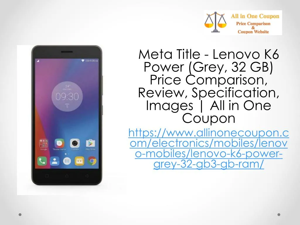 meta title lenovo k6 power grey 32 gb price