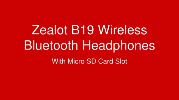 ZEALOT B19 Wireless Bluetooth Headphones with Micro-SD Card Slot
