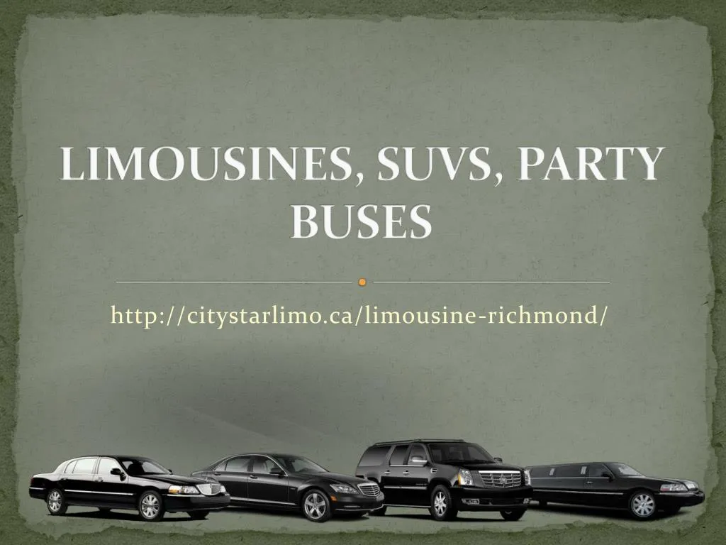 limousines suvs party buses
