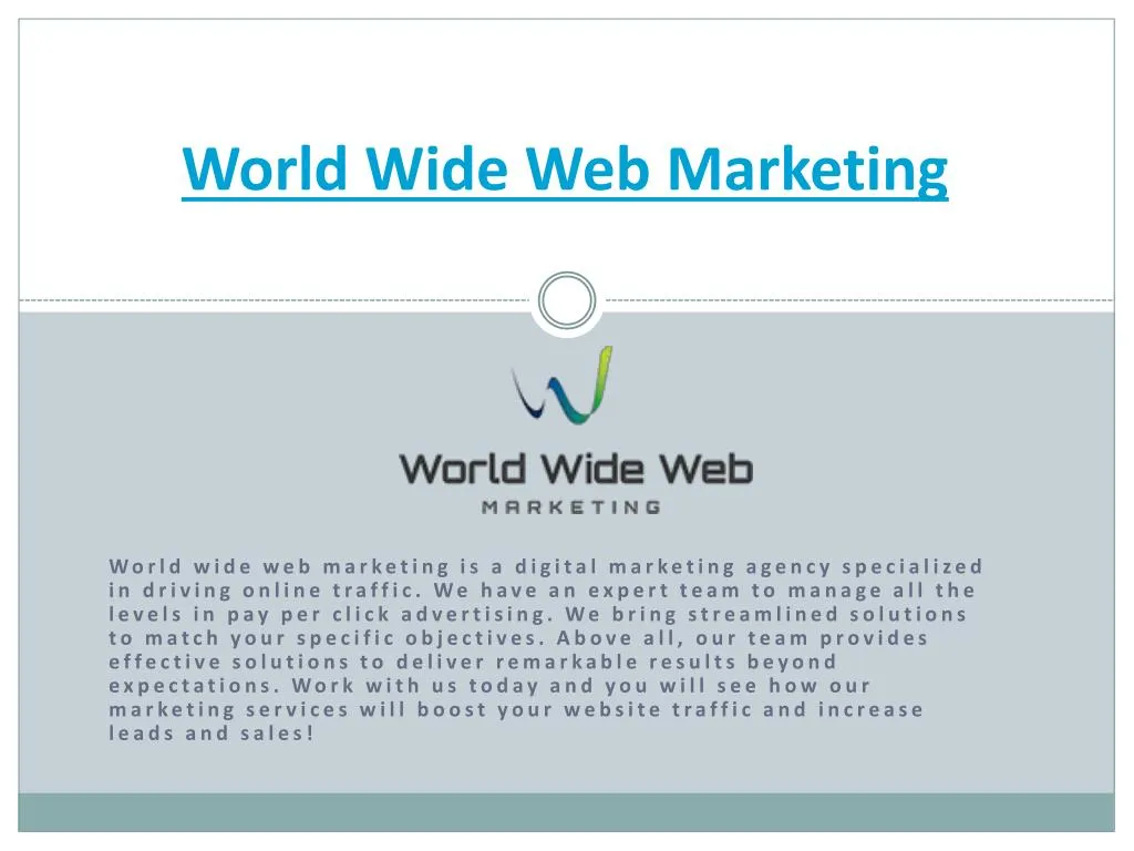 world wide web marketing