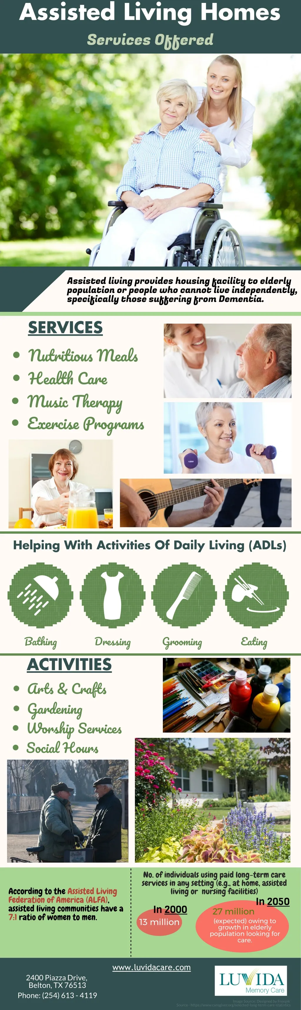 assisted living homes services offered