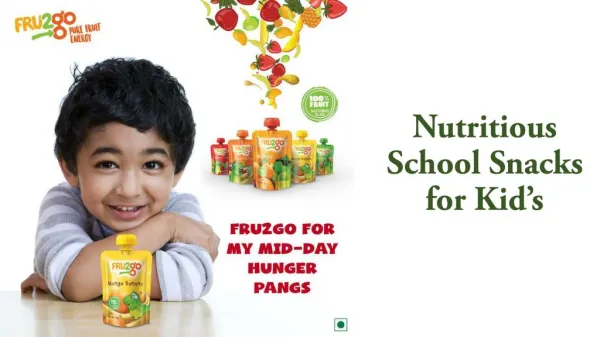 Nutritious School Snacks for Kid’s