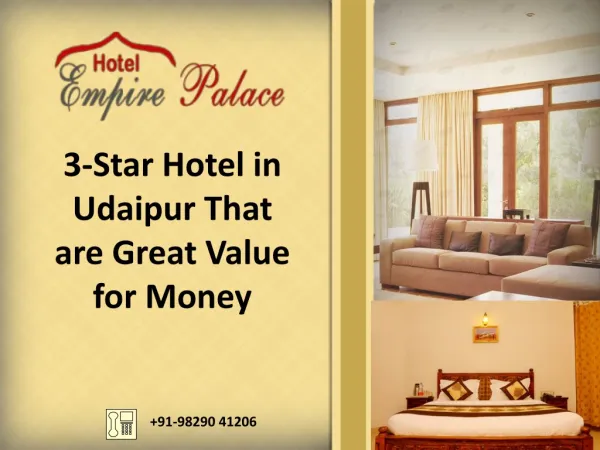 3-Star Hotel in Udaipur That are Great Value for Money