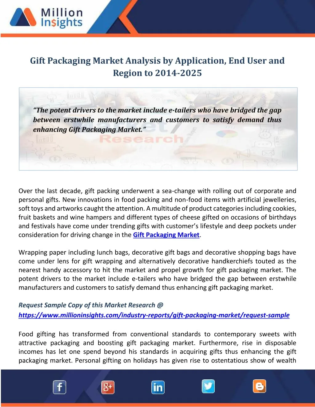 gift packaging market analysis by application