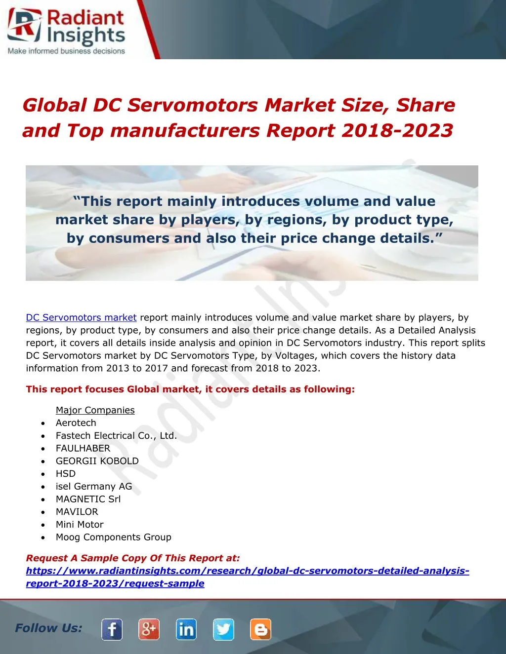 global dc servomotors market size share