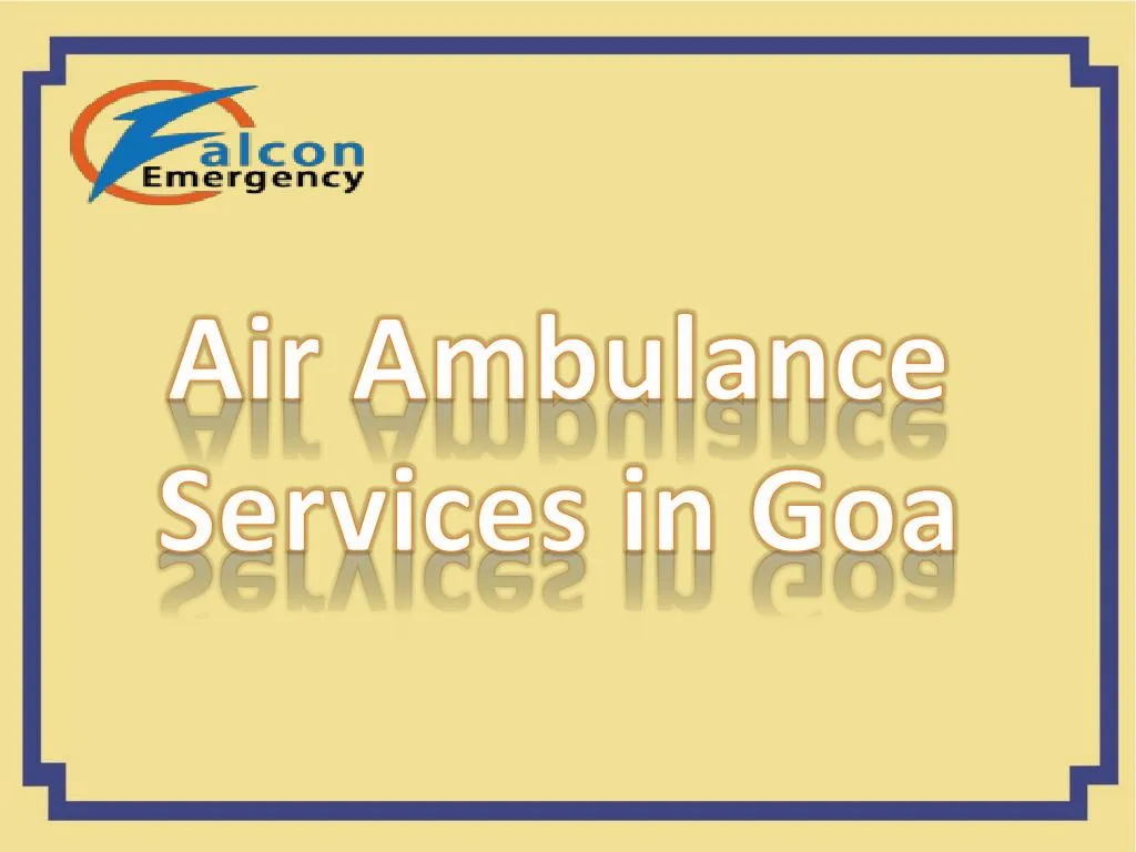 air ambulance services in goa