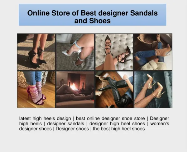 Online Store of Best Designer Sandals and Shoes