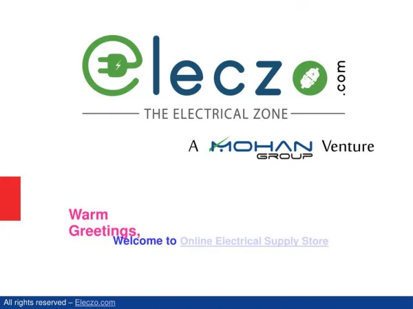 Eleczo - Online Electrical Product Suppliers