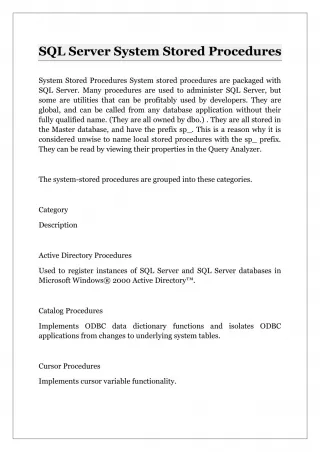 PPT - SQL Stored Procedures PowerPoint Presentation, free download - ID ...