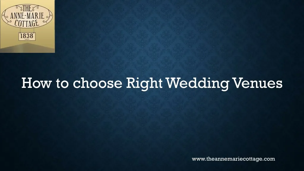 how to choose right wedding venues