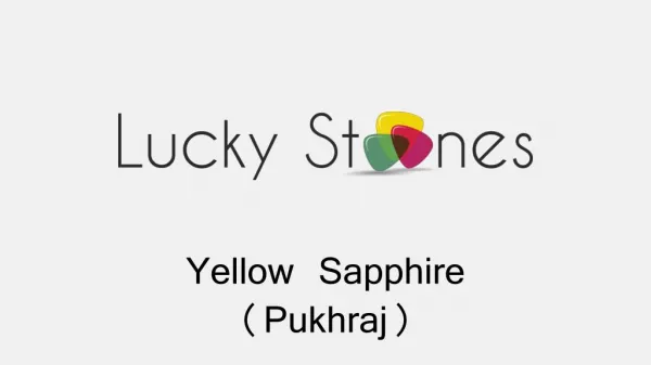 Buy Online Yellow Sapphire (Pukhraj) - Lucky stones