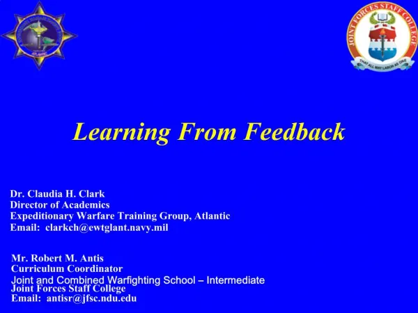 Learning From Feedback