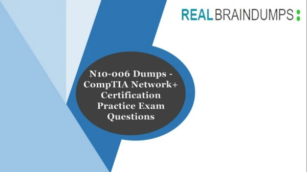 CompTIA N10-006 Dumps Questions Answers